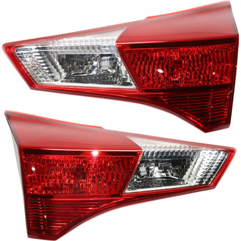 Tail Light Set For 2013-2015 Toyota RAV4 Japan Built Left & Right Inner 2Pc CAPA