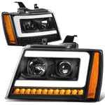 [LED Sequential Signal] 07-14 Tahoe Suburban 3D DRL+Projector Headlight Lamps