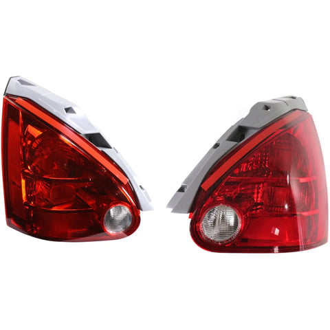 Halogen Tail Light Set For 2004-2008 Nissan Maxima Clear & Red Lens 2Pcs