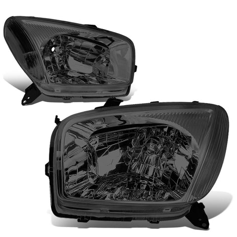 2001-2003 Toyota RAV4 XA20 Pair Smoked Housing Clear Corner Headlight/Lamp