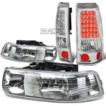 99-02 SILVERADO CHROME CRYSTAL HEADLIGHT+CORN