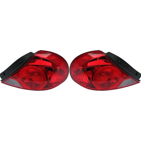 Halogen Tail Light Set For 2002-2004 Kia Spectra Clear/Red Lens w/ Bulbs 2Pcs