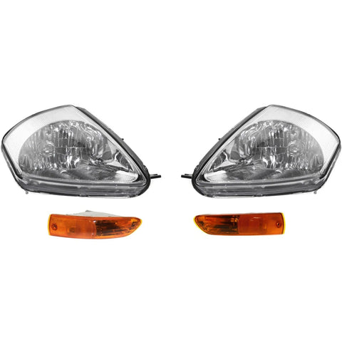 Headlight Kit For 2002-2005 Mitsubishi Eclipse Left and Right 4Pc