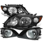 BLACK HOUSING HEADLIGHT+AMBE