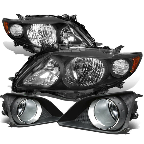 BLACK HOUSING HEADLIGHT+AMBE