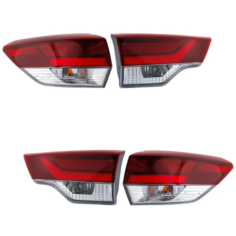 Tail Lights Taillights Taillamps Brakelights Set of 4 Driver & Passenger Side