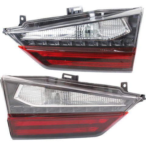 Halogen Tail Light Set For 2016-17 Lexus RX350 Standard Inner Clr/Rd w/Blbs 2Pcs