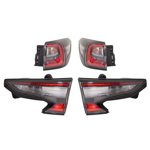 Tail Light Set For 2020 Subaru Outback Left and Right Inner Outer Clear/Red LED