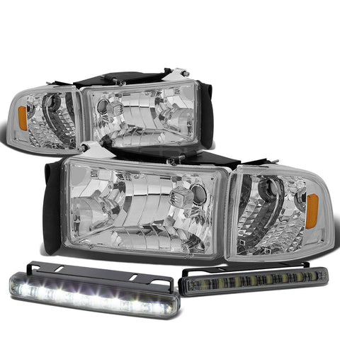 CHROME HOUSING CLEAR HEADLIGHT+AMBE