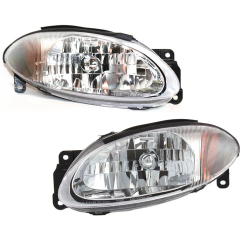 Headlight Set For 98-2003 Ford Escort Coupe Left and Right With Bulb 2Pc