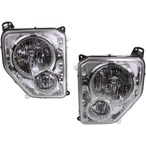 Headlight Set For 2008-2012 Jeep Liberty Left and Right With Fog Light CAPA 2Pc