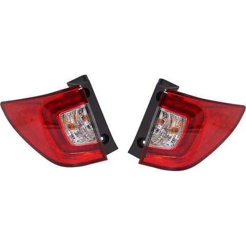 Tail Light Set For 2019-2021 Honda Passport Left and Right Clear/Red LED