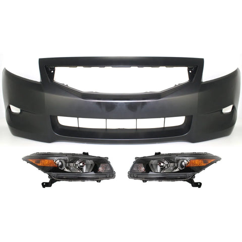 Headlight Kit For 2008-2010 Honda Accord Left and Right Side Halogen Set of 3