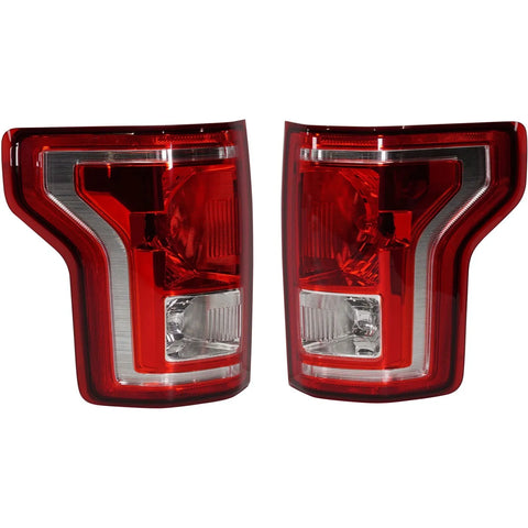 Tail Light Set For 2015-2017 Ford F-150 Left and Right Side w/ bulb Halogen CAPA