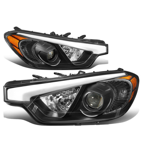 2014-2016 te 5 Koupe Black Housing Amber Corner Projector Headlight Lamps