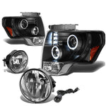 DUAL HALO PROJECTOR+LED BLACK HEADLIGHT+SIDE