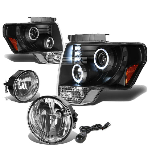 DUAL HALO PROJECTOR+LED BLACK HEADLIGHT+SIDE