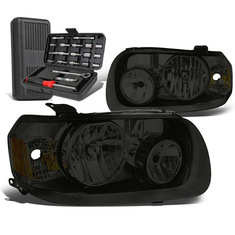 2005-2007 d Escape Pair Smoked/Amber Signal Headlight Head Lamps+Tool Box