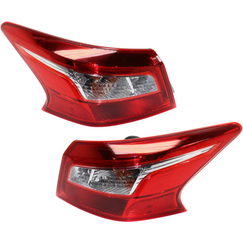 Outer Tail Light Lamp Assembly LH RH Kit Pair Set of 2 for Nissan Sentra New