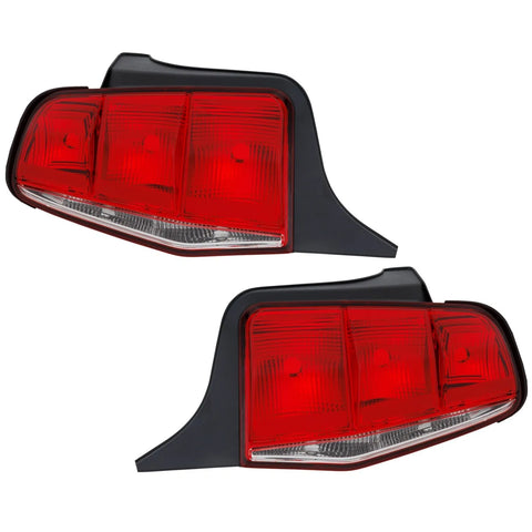 Tail Light For 2010-2014 Ford Mustang Left and Right Clear/Red Halogen Assembly