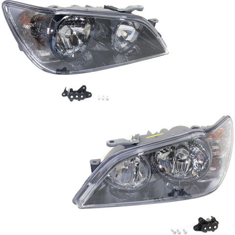 Headlight Set For 2003-2004 Lexus IS300 Left and Right HID With Bulb 2Pc