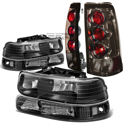 99-02 SILVERADO BLACK HEADLIGHT+CLEA