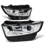 15-18 d Edge OE Style Chrome Housing Clear Side Projector Headlight Lamps