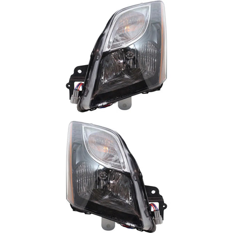 CAPA Headlight w/ Black Int. LH RH For 10-12 Nissan Sentra SR/SE-R/SE-R Spec V