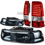 99-02 SILVERADO SMOKE CRYSTAL HEADLIGHT+CHRO