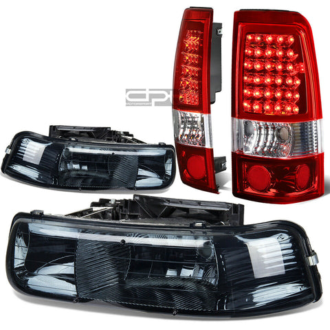 99-02 SILVERADO SMOKE CRYSTAL HEADLIGHT+CHRO