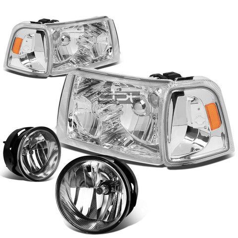 CHROME HOUSING CRYSTAL HEADLIGHT+AMBE