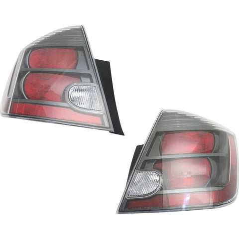 CAPA Tail Light Black Int LH and RH For 10-12 Nissan Sentra SR/SE-R/SE-R Spec V