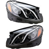 Pair Set of 2 Headlights Driving Head lights Headlamps Driver & Passenger Side