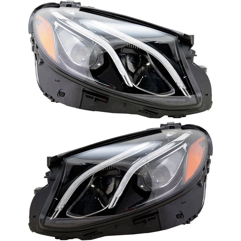 Pair Set of 2 Headlights Driving Head lights Headlamps Driver & Passenger Side