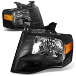 2007-2014 d Expedition Pair Black Housing Amber Side Headlight/Lamp Set