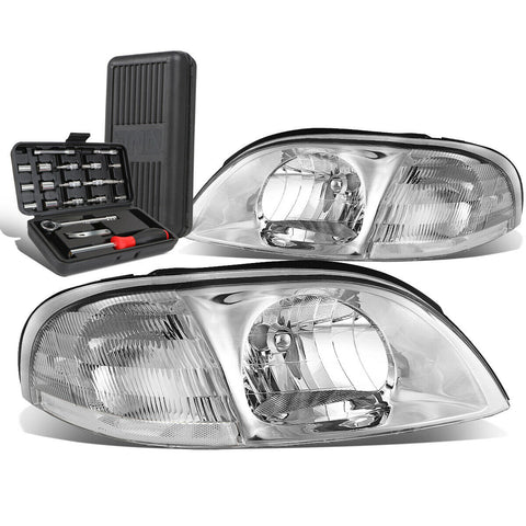 1999-2003 d Windstar Chrome Clear Turn Signal Headlight Lamps+Tool Box