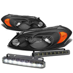 BLACK HOUSING CLEAR HEADLIGHT+AMBE