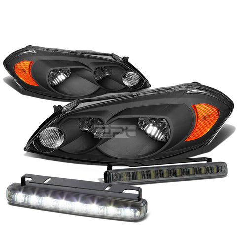 BLACK HOUSING CLEAR HEADLIGHT+AMBE