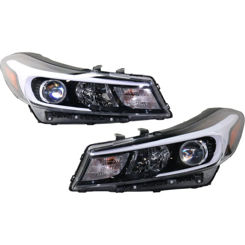 Headlight Set For 2017-2018 Kia Forte5 Driver and Passenger Side Clear Lens