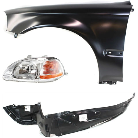 New Set of 3 Auto Body Repairs Front Driver Left Side LH Hand Coupe Sedan