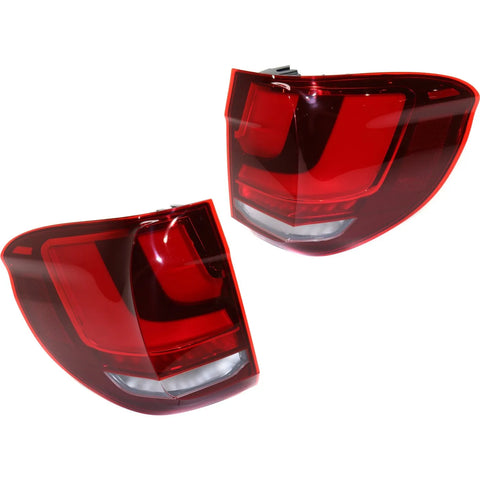 Tail Light Set For 2014-2018 BMW X5 Left and Right Outer Clear/Red LED