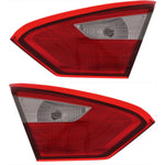 Set of 2 Tail Light For 2012-2014 Ford Focus S Sedan LH & RH Inner CAPA