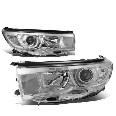2014-2016 Toyota Highlander Chrome Housing Clear Corner Projector Headlight
