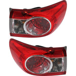 Set of 2 Tail Light For 2011-2013 Toyota Corolla S LH & RH Outer w/ Bulb