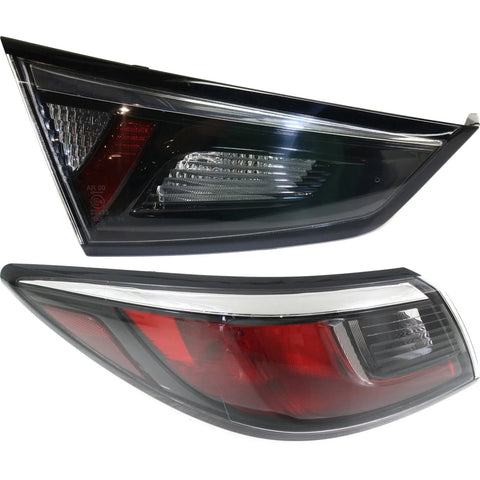 Tail Lights For 2016-20 Toyota Yaris 2016 iA LH Inner Outer Clear/Red/Smoked/LED