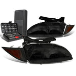 1995-1999 Chevy Cavalier Pair OE Style Smoked/Amber Side Headlight+Tool Box