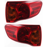 Set of 2 Tail Light For 2009-2010 Toyota Corolla LH & RH Outer w/ Bulb