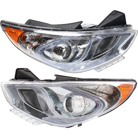 Headlight For 2011-2015 Hyundai Sonata Pair Driver and Passenger Side