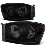 06-09 Dodge Ram Truck 1500 2500 Tinted Housing Amber Corner Headlight Lamps