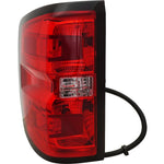 Tail Light For 2016-2018 Silverado 1500 16-19 Silverado 2500 HD LH Clear/Red